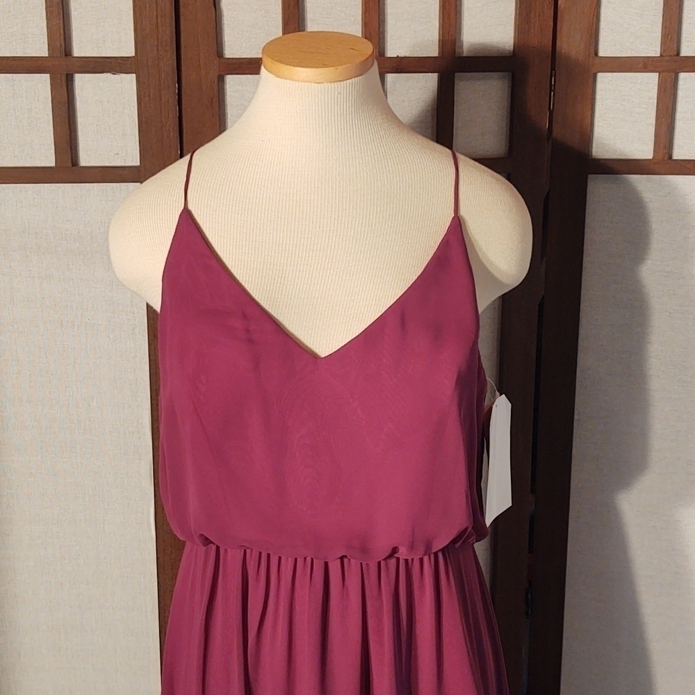 After Six Chiffon Blouson Body Full Length Dress Sz 12 Long  NWT - Picture 2 of 13